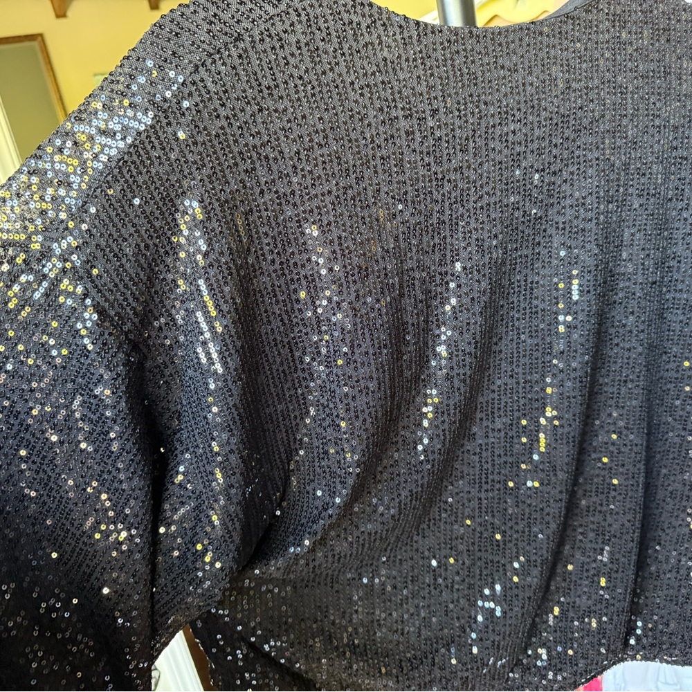 Black Sequin Top